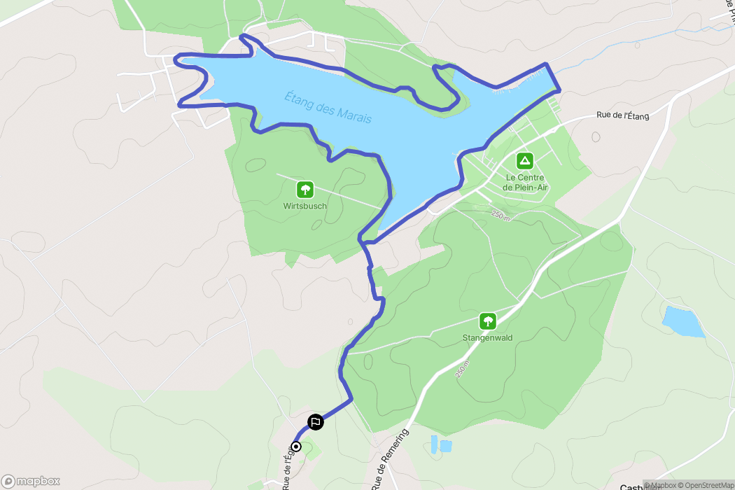 Hilsprich : carte du parcours de randonnée - France