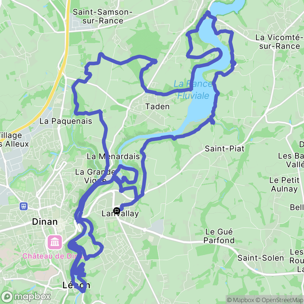 Lanvallay : carte du parcours de randonnée - France