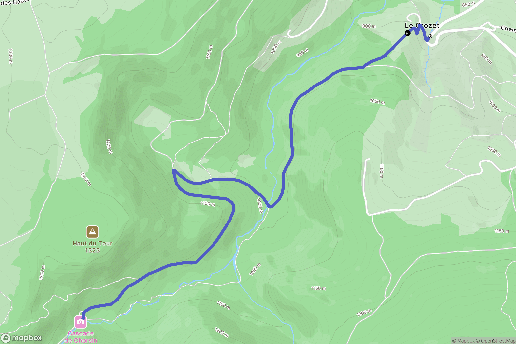 Saint-Bonnet-le-Courreau : carte du parcours de randonnée - France