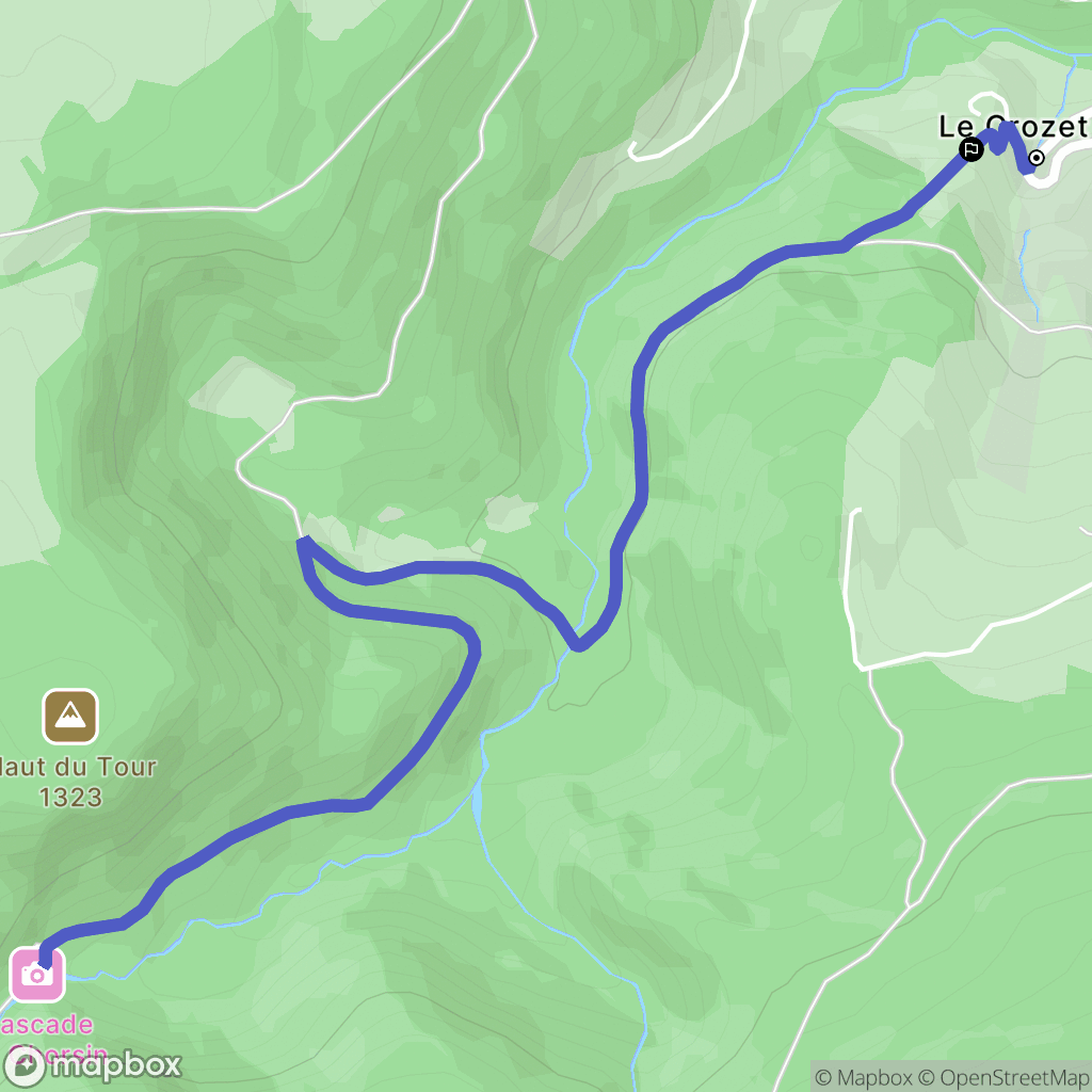 Saint-Bonnet-le-Courreau : carte du parcours de randonnée - France