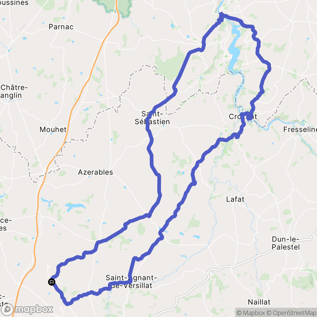 Vareilles : carte du parcours de randonnée - France