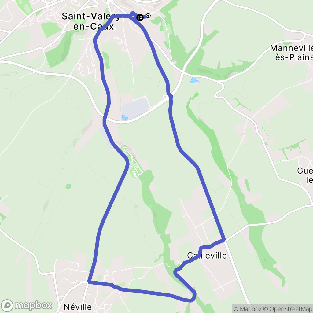 Saint-Valery-en-Caux : carte du parcours de randonnée - France
