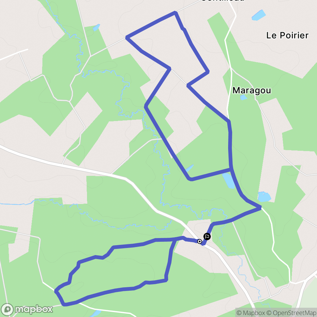 Saint-Aigulin : carte du parcours de randonnée - France