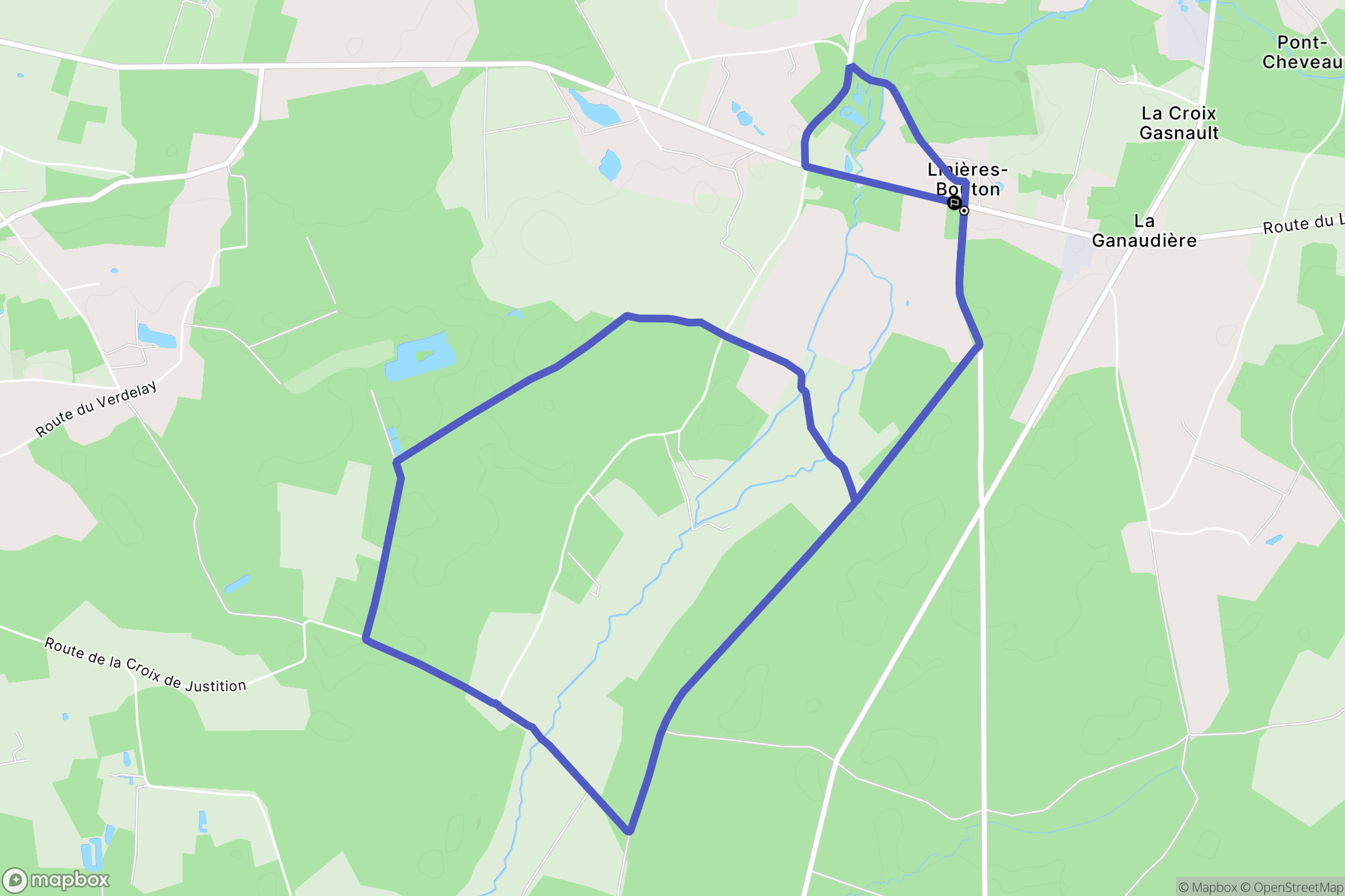 Noyant-Villages : carte du parcours de randonnée - France