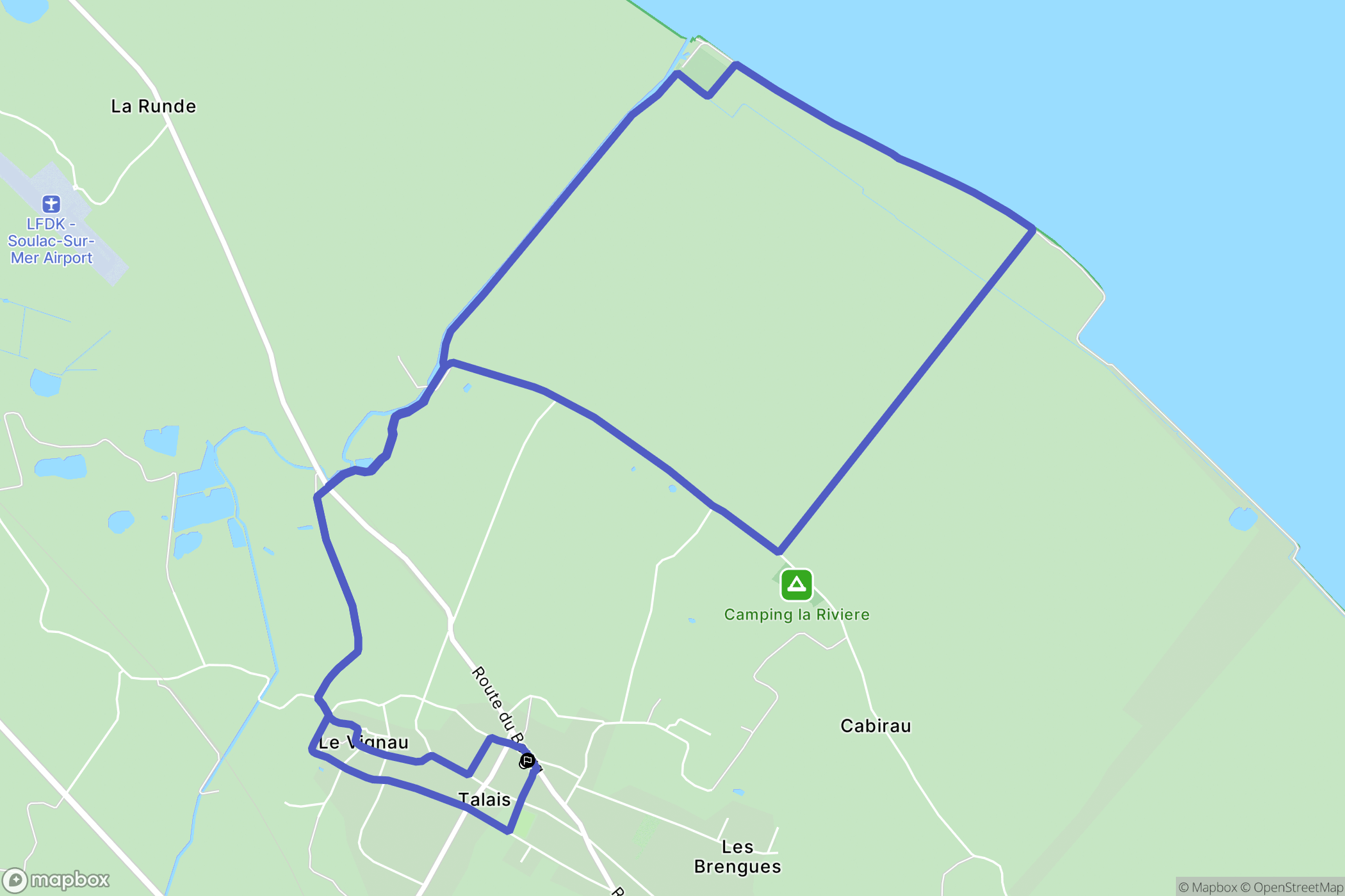 Talais : carte du parcours de randonnée - France