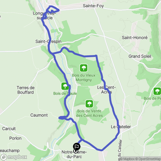 Notre-Dame-du-Parc : carte du parcours de randonnée - France