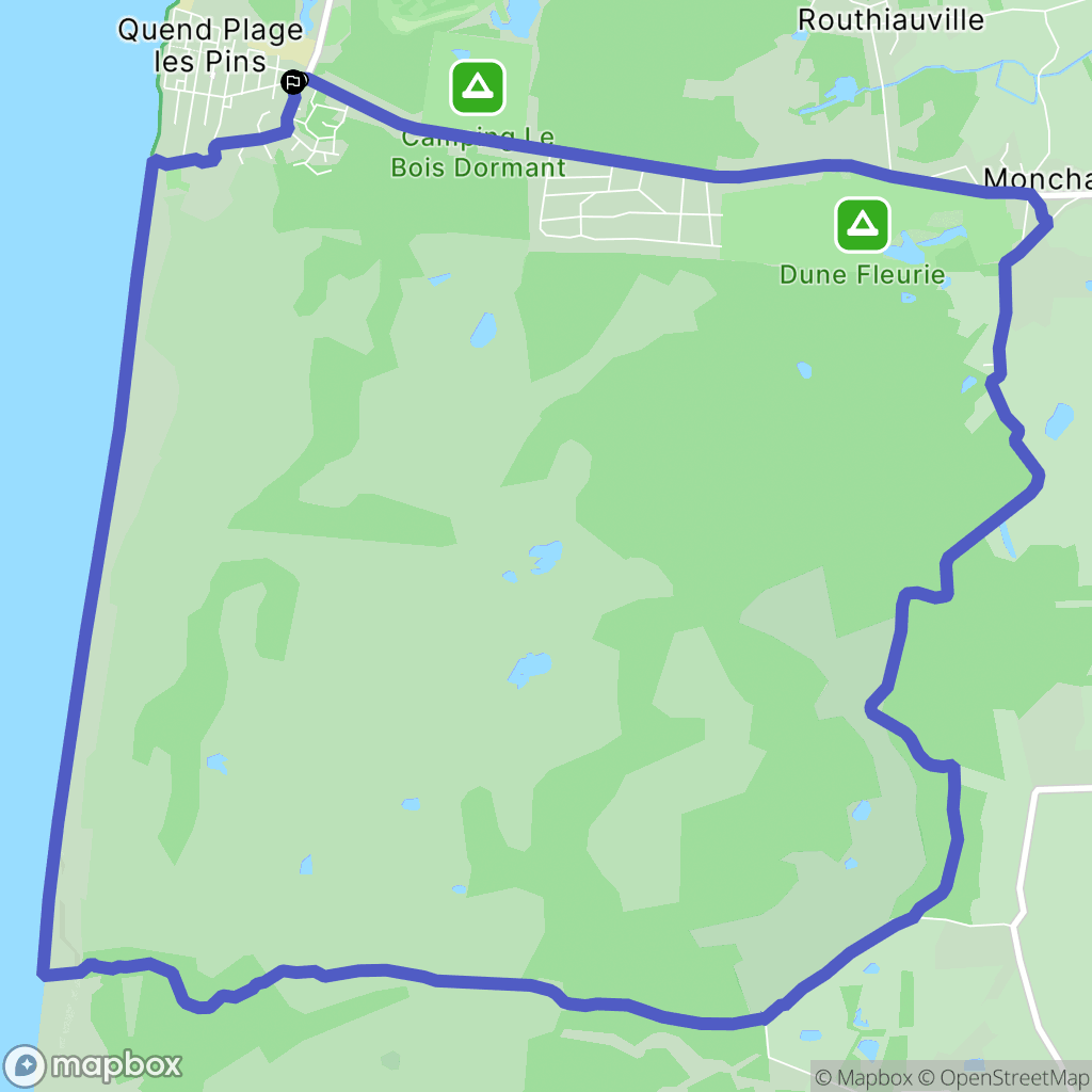 Quend : carte du parcours de randonnée - France