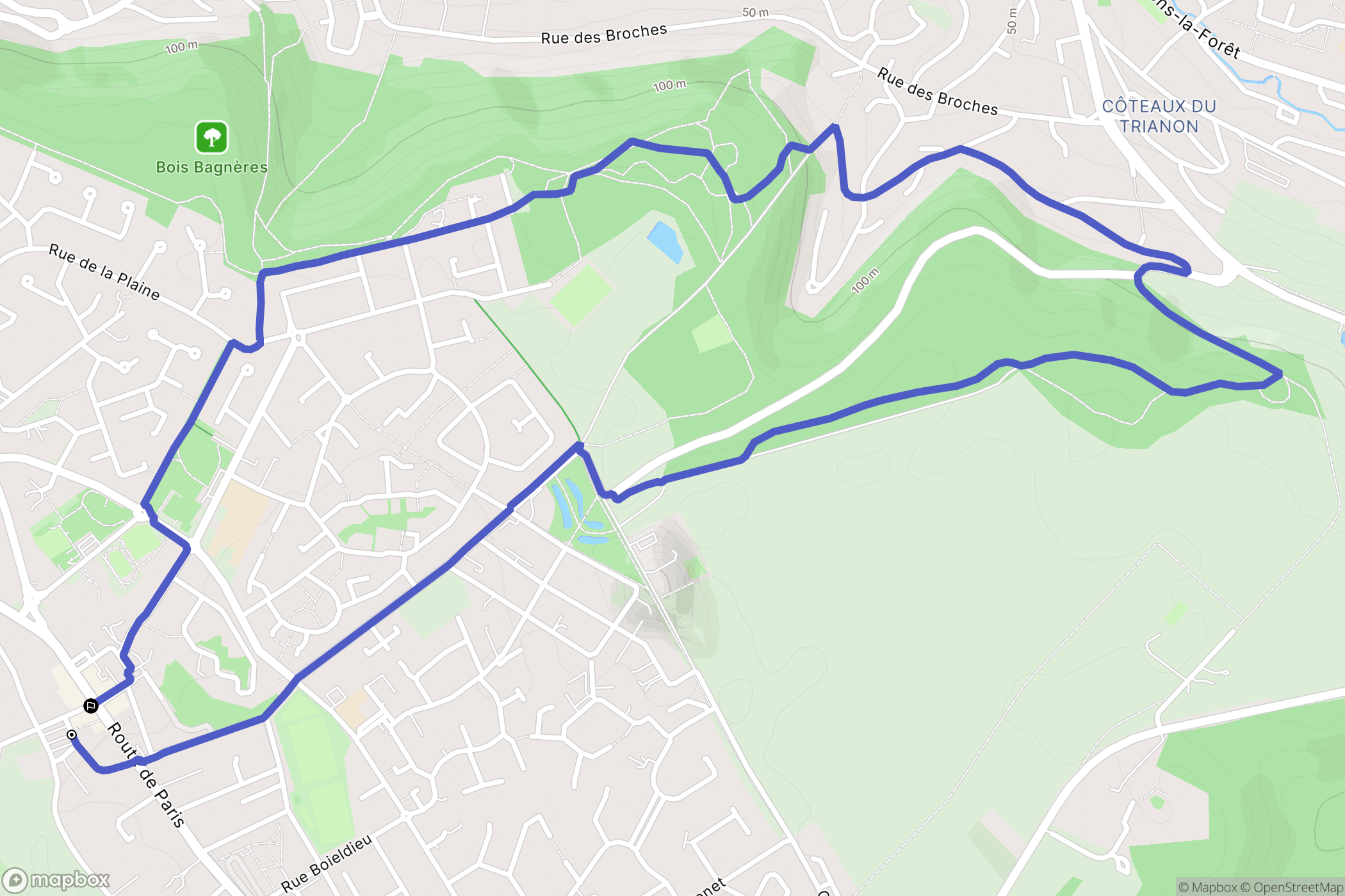 Bonsecours : carte du parcours de randonnée - France
