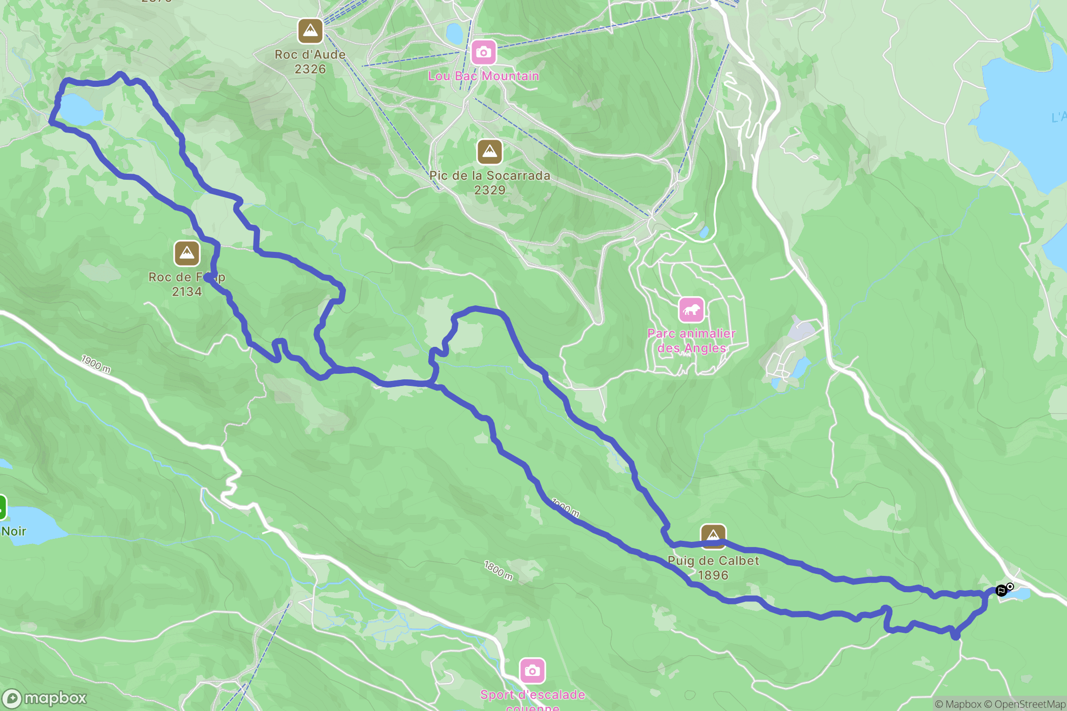 La Llagonne: routekaart voor buitenactiviteiten - France