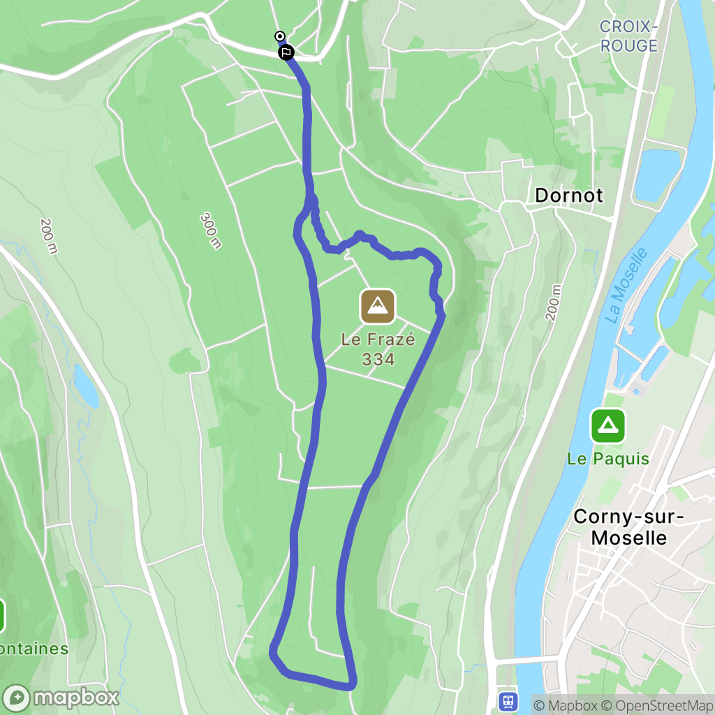 Ancy-Dornot : carte du parcours de randonnée - France