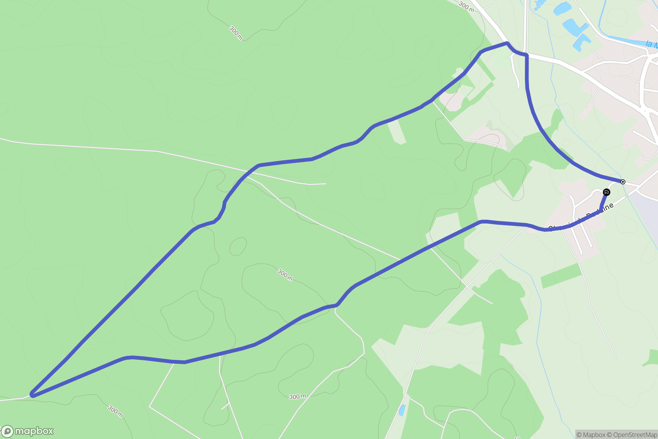 Rambervillers : carte du parcours de randonnée - France