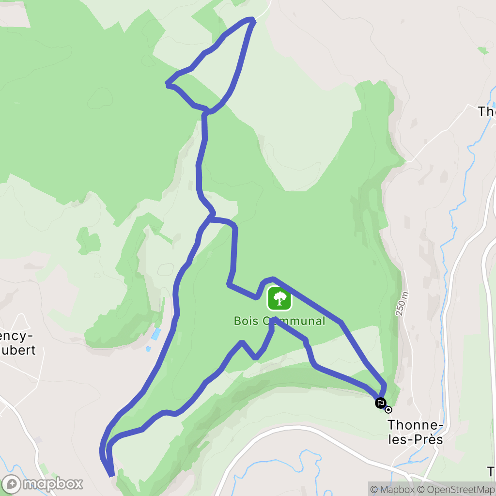 Thonne-les-Prés : carte du parcours de randonnée - France