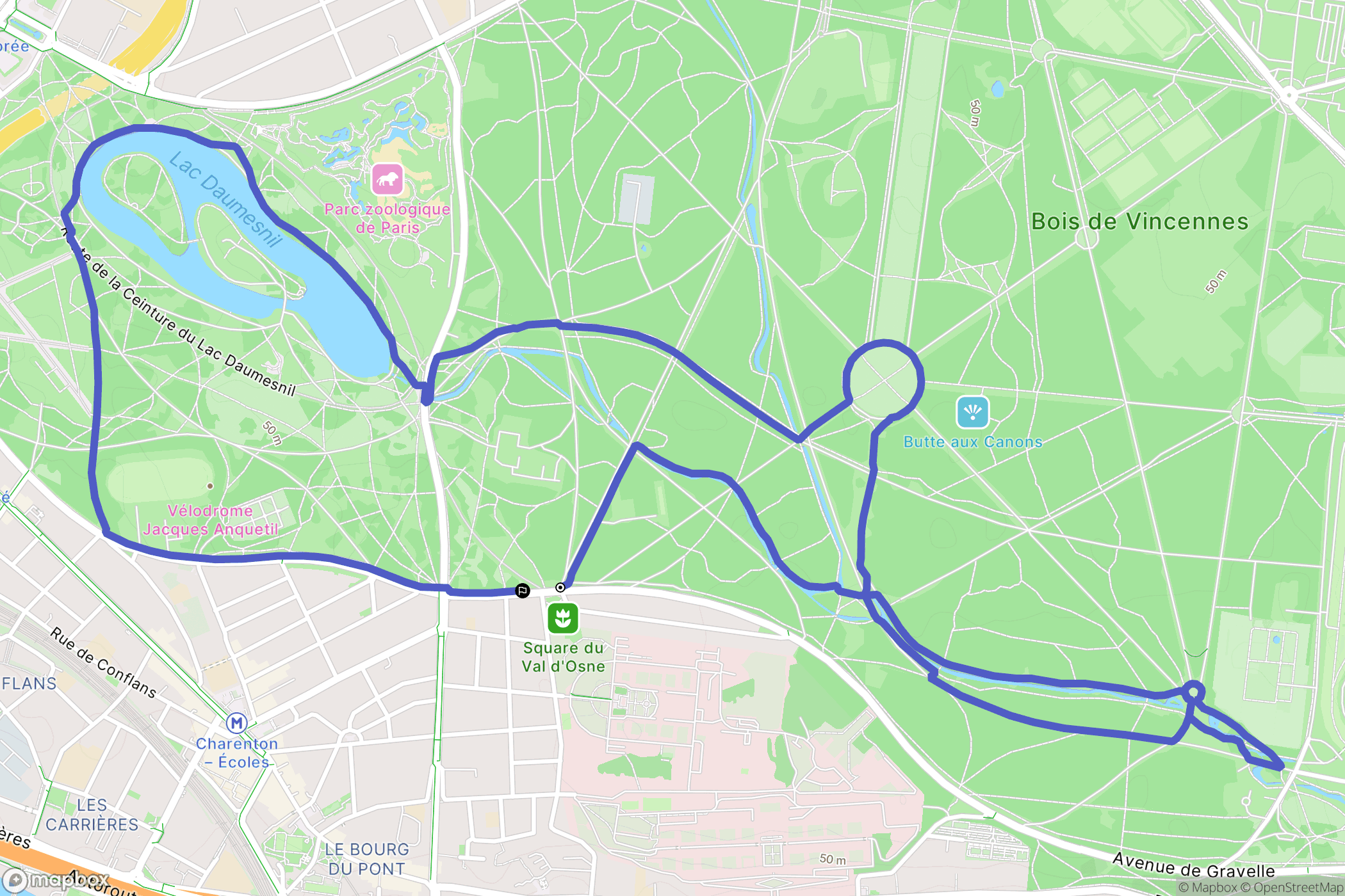 Saint-Maurice : carte du parcours de randonnée - France