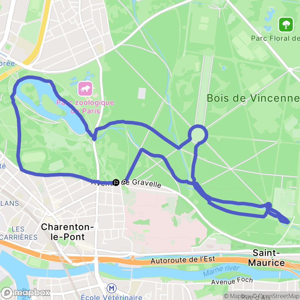 Saint-Maurice : carte du parcours de randonnée - France