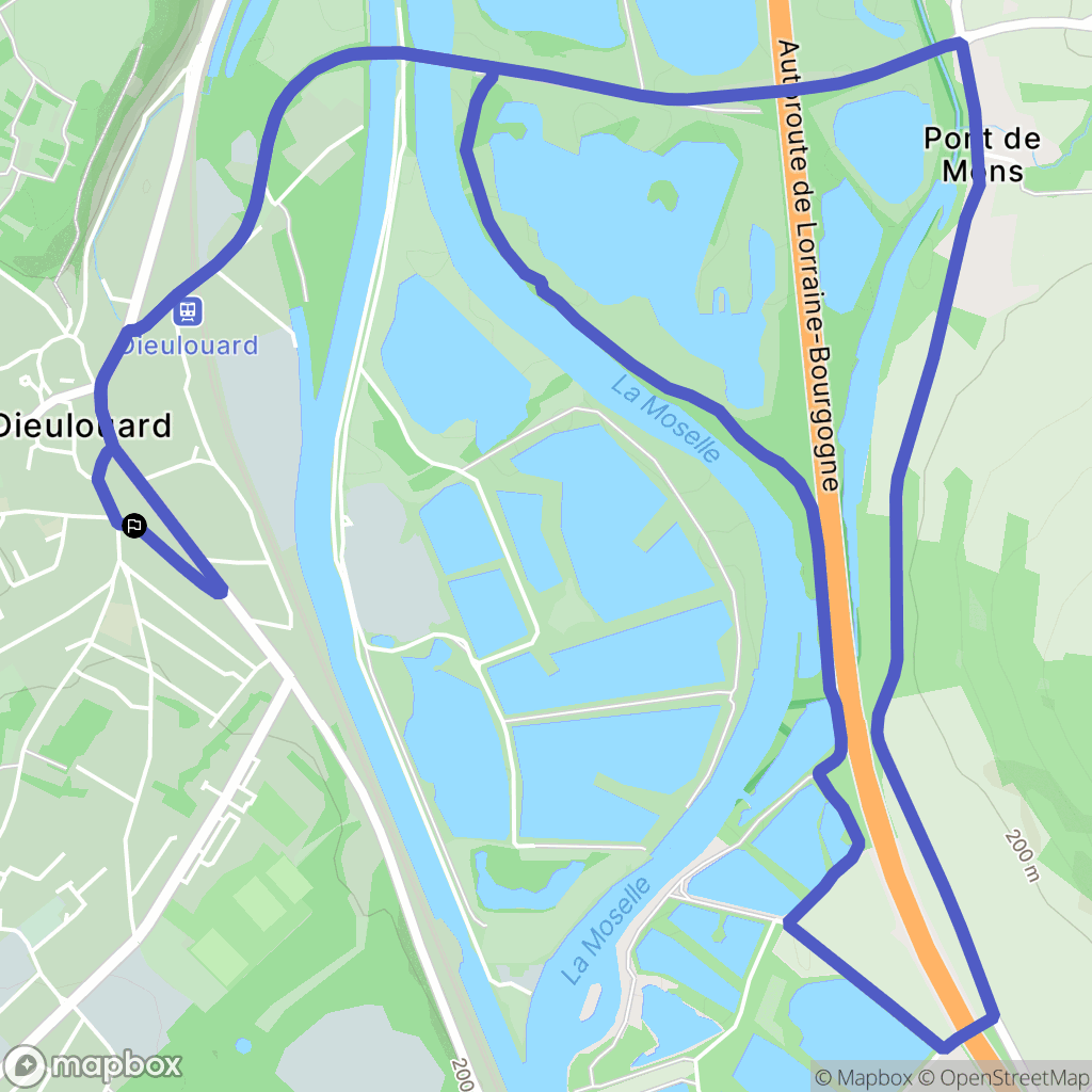 Dieulouard : carte du parcours de randonnée - France
