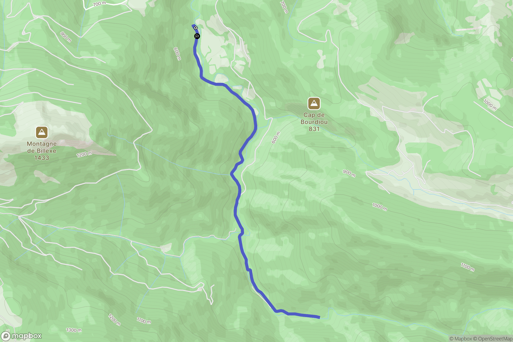 Asque : carte du parcours de randonnée - France