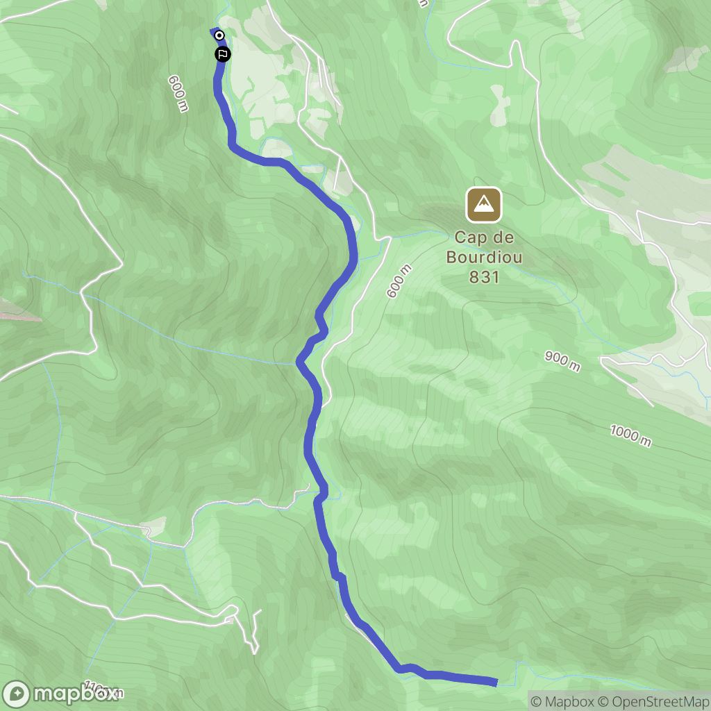 Asque : carte du parcours de randonnée - France