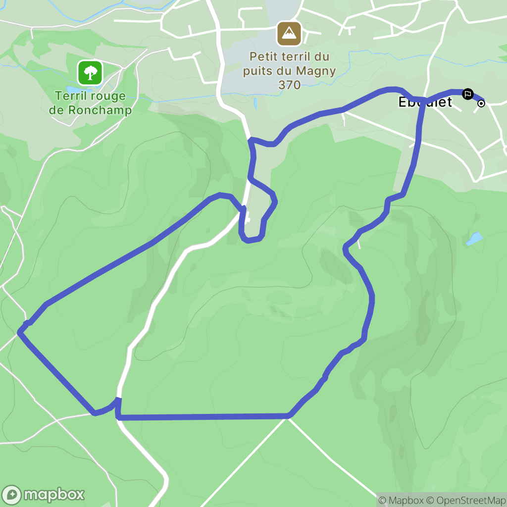 Champagney : carte du parcours de randonnée - France