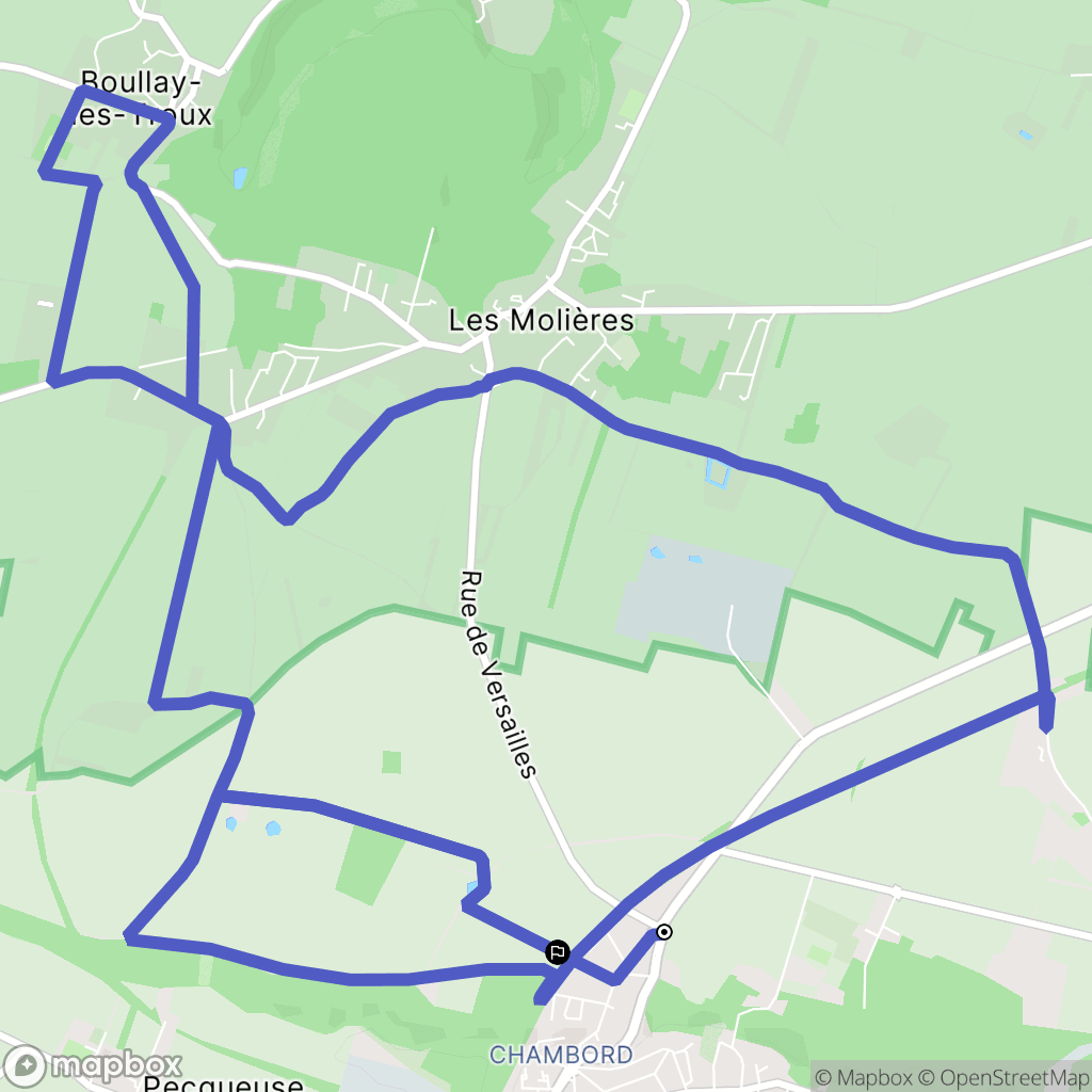 Limours : carte du parcours de randonnée - France
