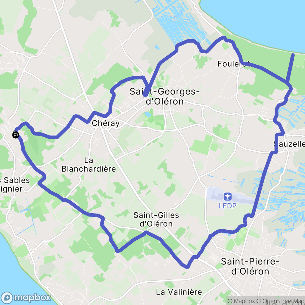 Saint-Georges-d'Oléron : carte du parcours de randonnée - France