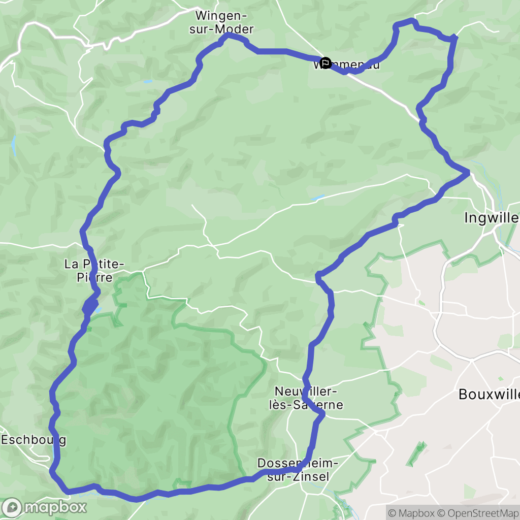 Wimmenau : carte du parcours de randonnée - France