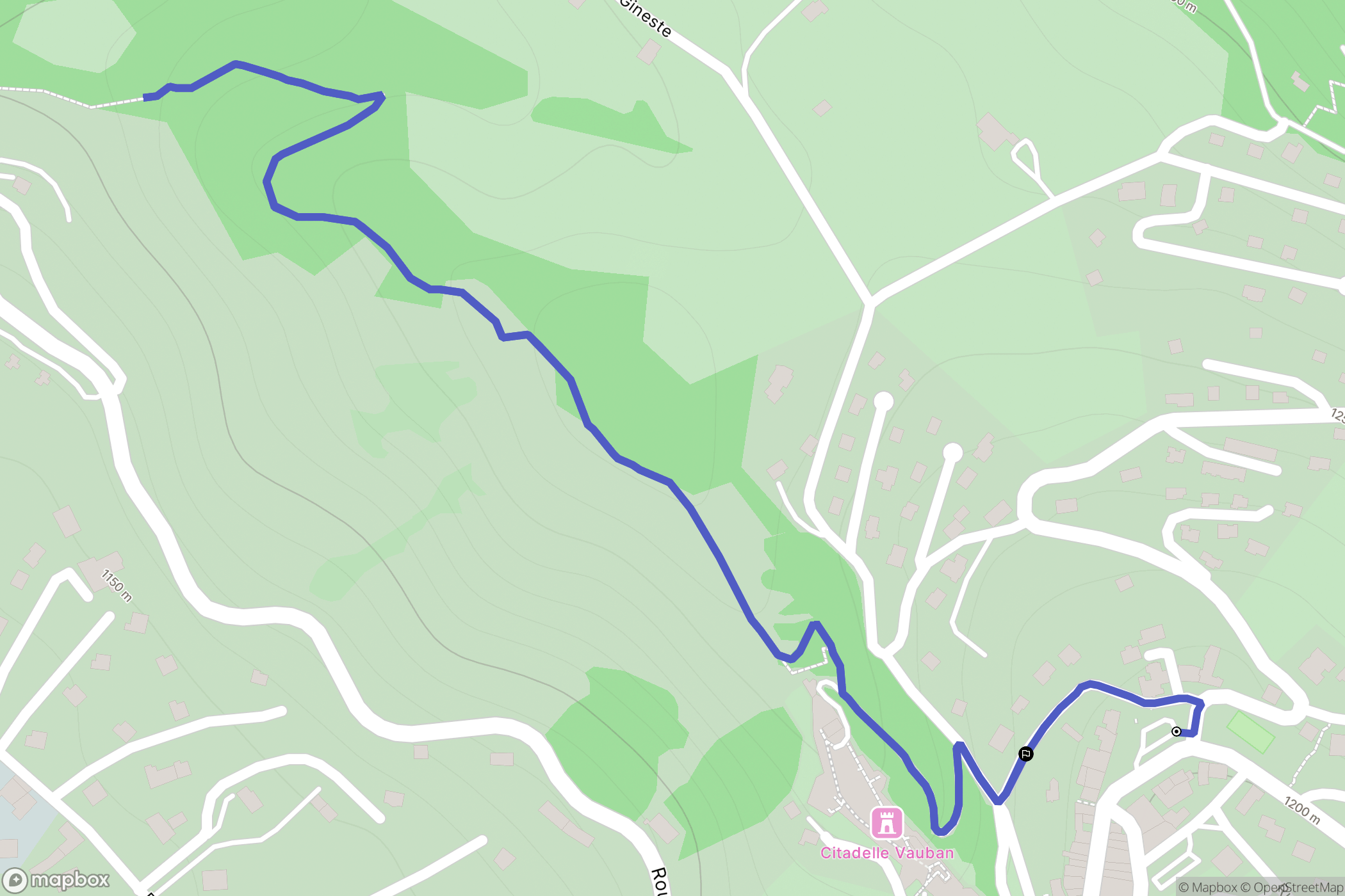 Seyne : carte du parcours de randonnée - France