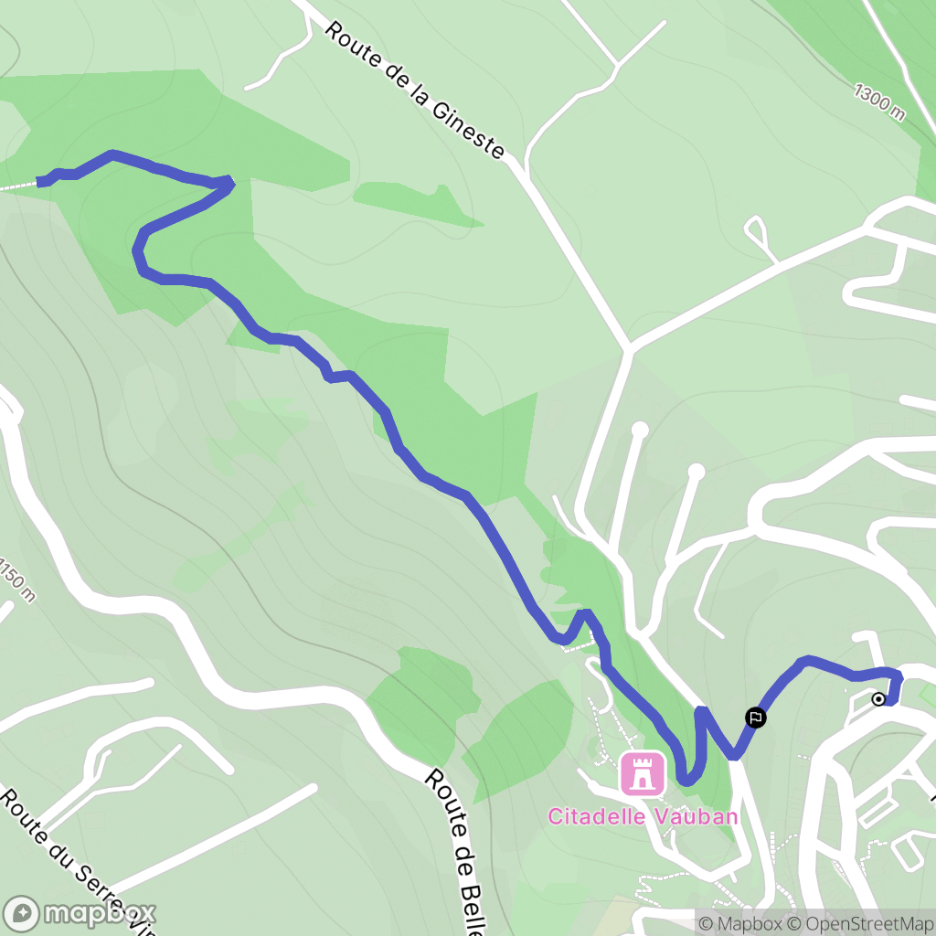 Seyne : carte du parcours de randonnée - France