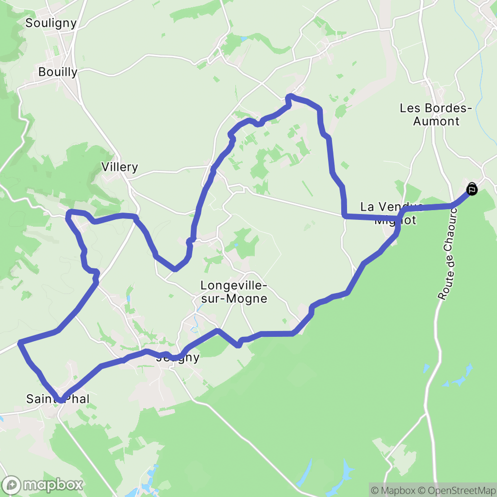 Cormost : carte du parcours de randonnée - France