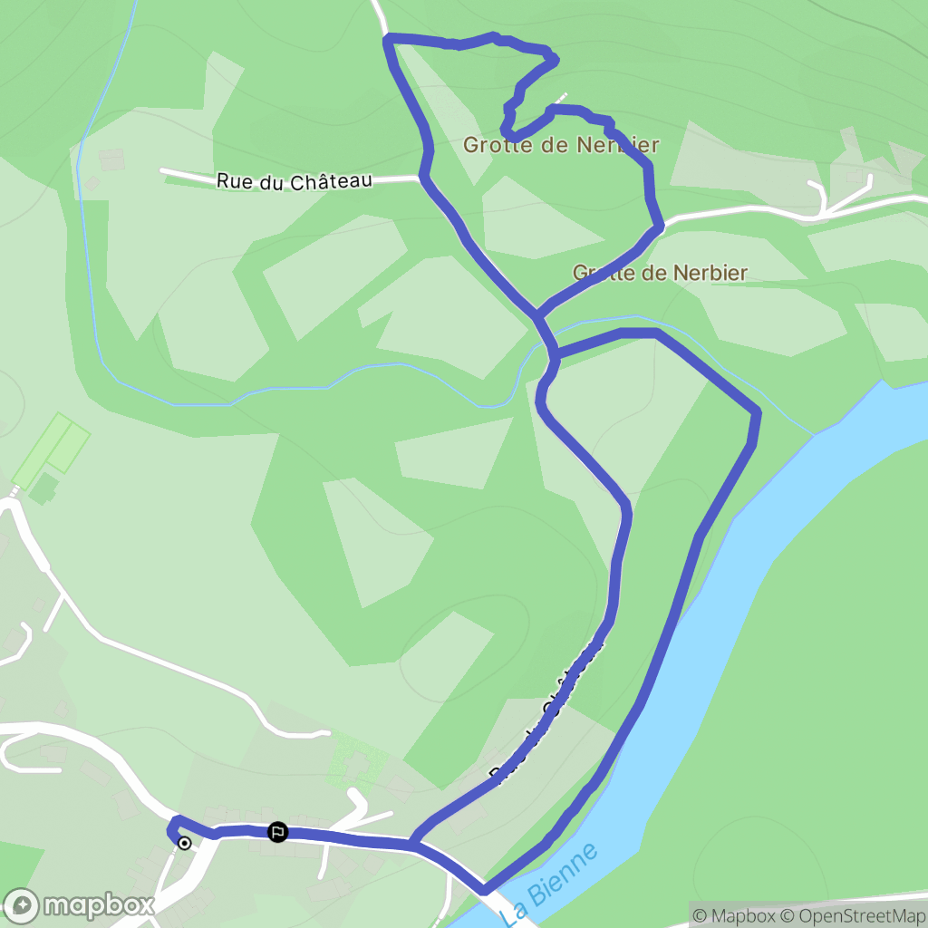 Jeurre : carte du parcours de randonnée - France