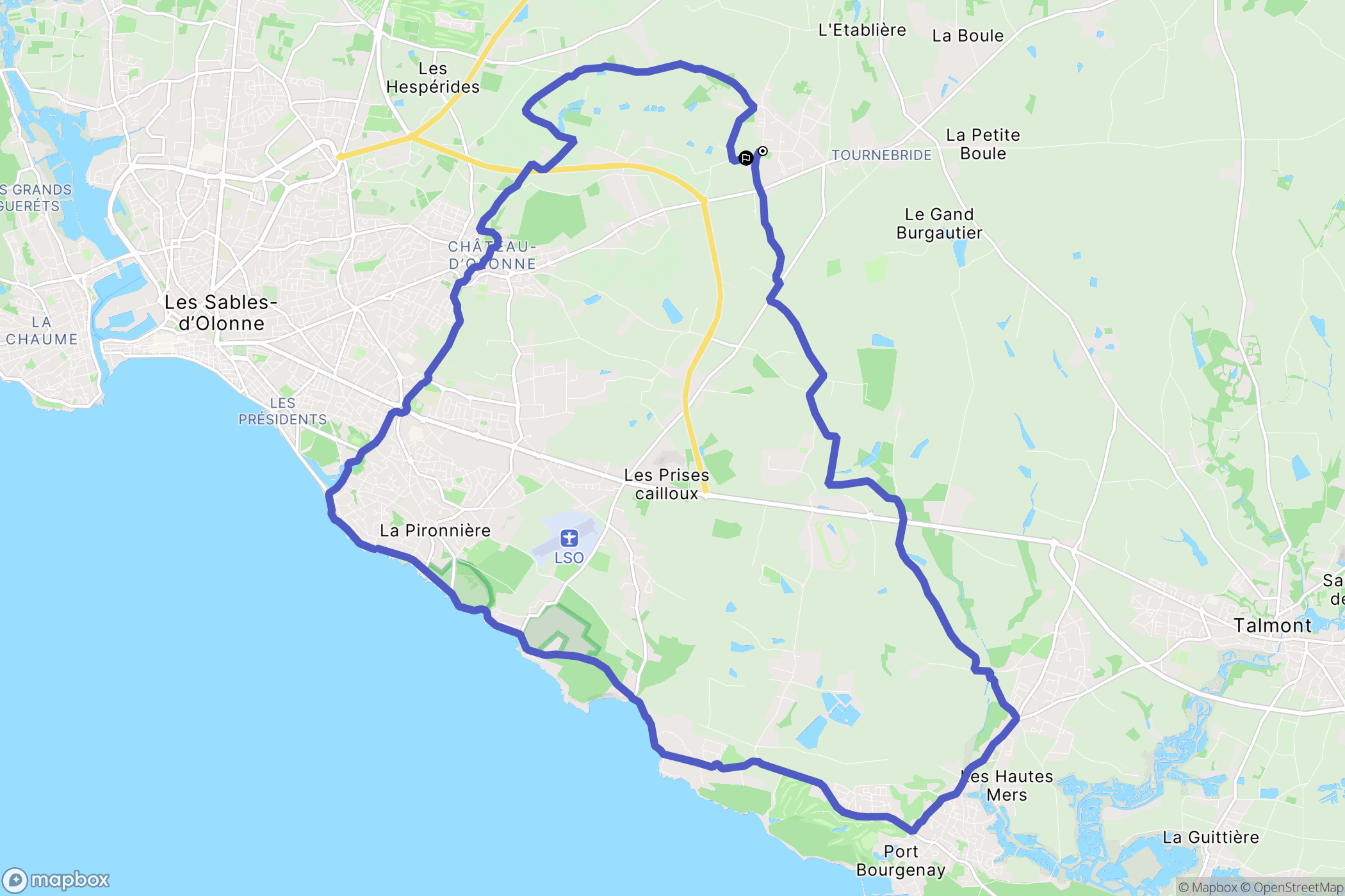 Sainte-Foy : carte du parcours de randonnée - France