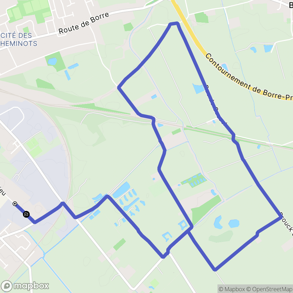 Hazebrouck : carte du parcours de randonnée - France