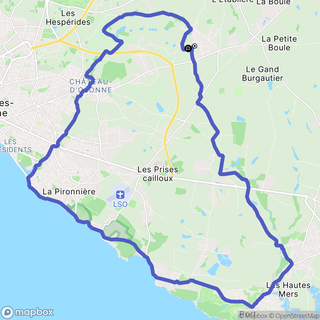 Sainte-Foy : carte du parcours de randonnée - France