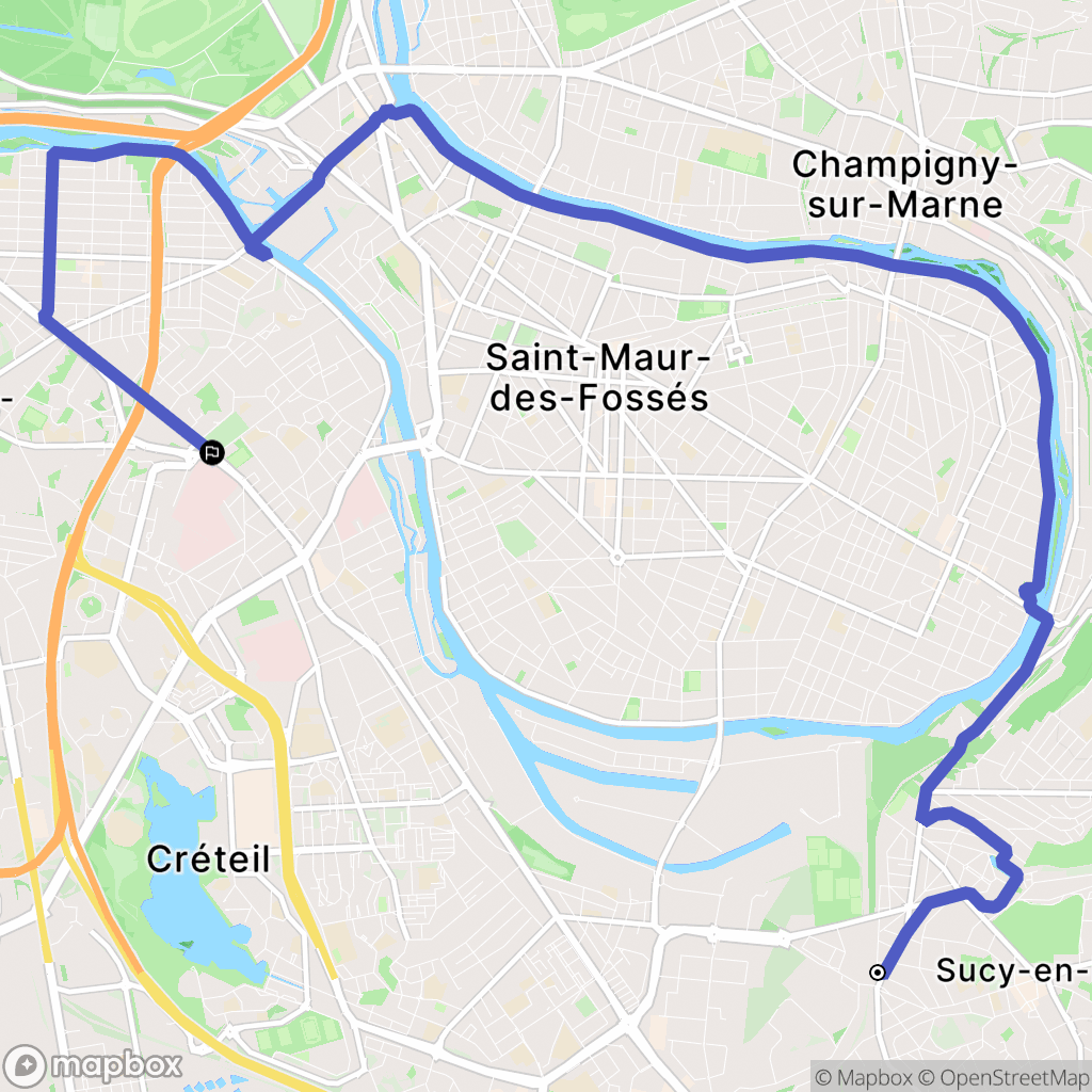 Sucy-en-Brie : carte du parcours de randonnée - France
