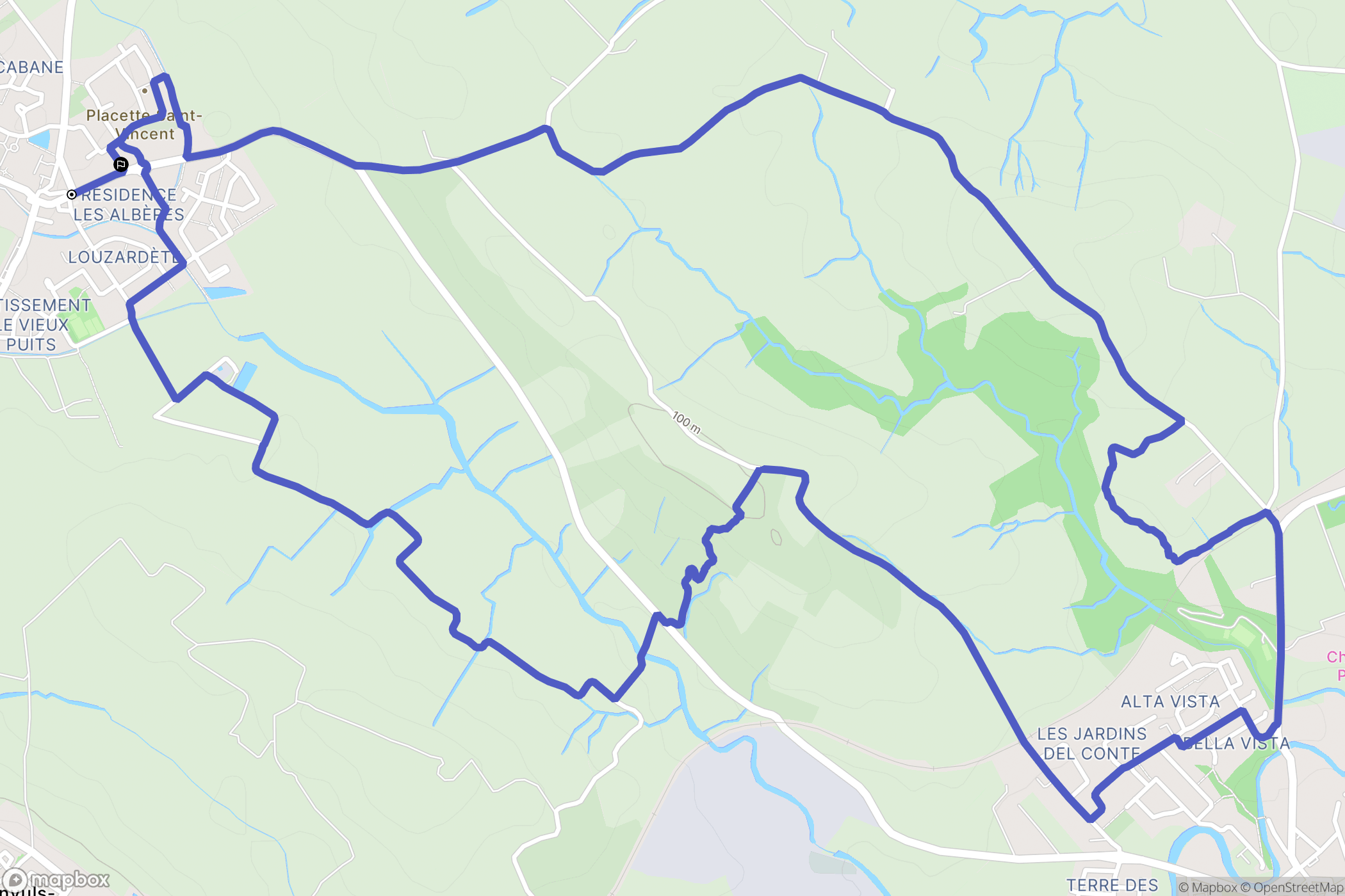 Saint-Jean-Lasseille : carte du parcours de randonnée - France