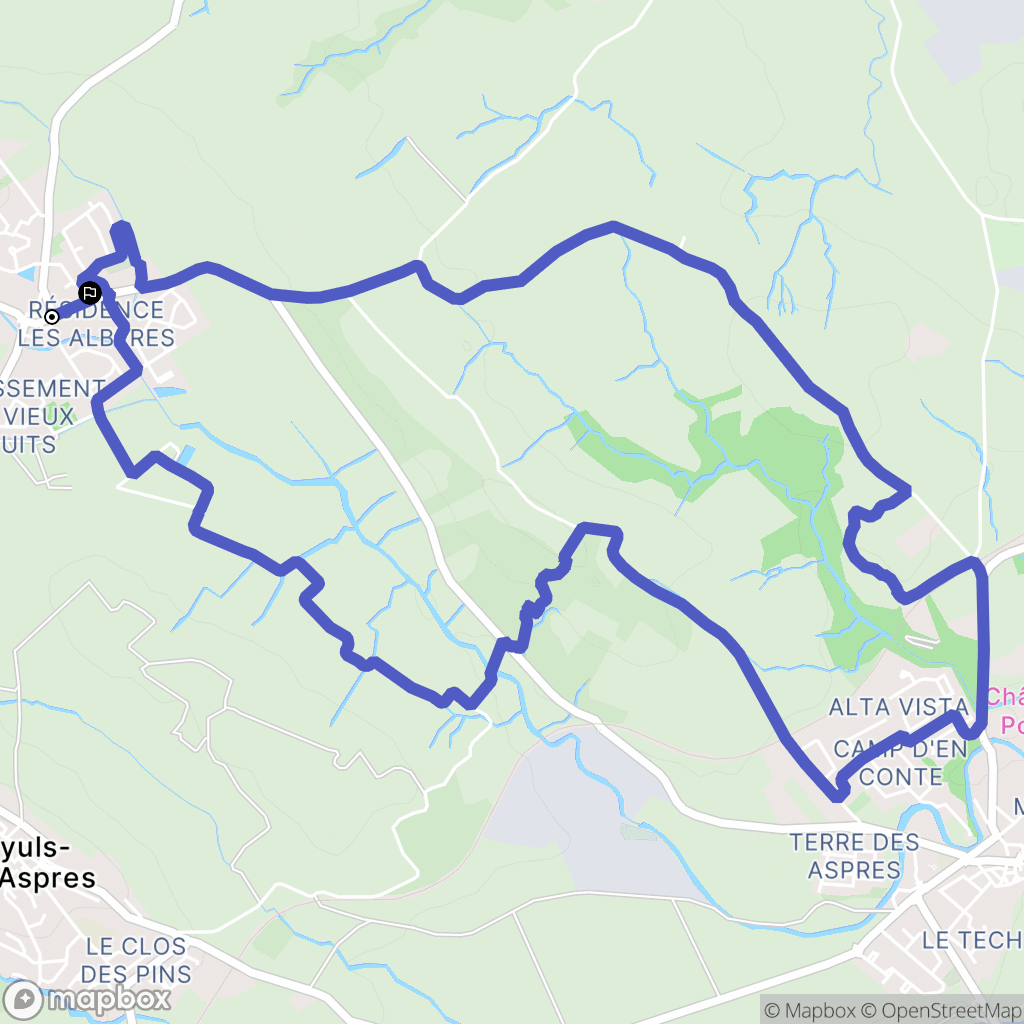 Saint-Jean-Lasseille : carte du parcours de randonnée - France