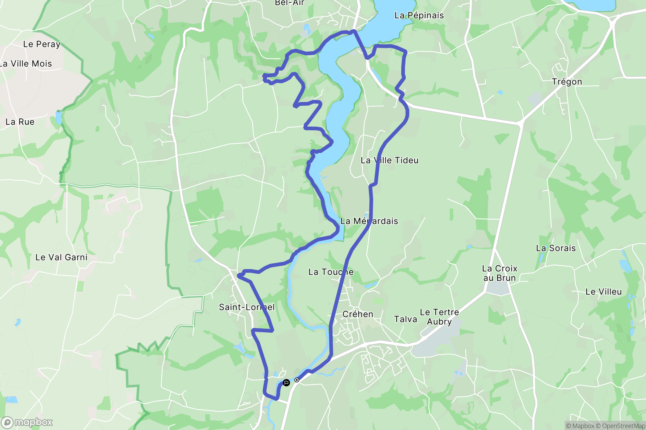 Saint-Lormel : carte du parcours de randonnée - France