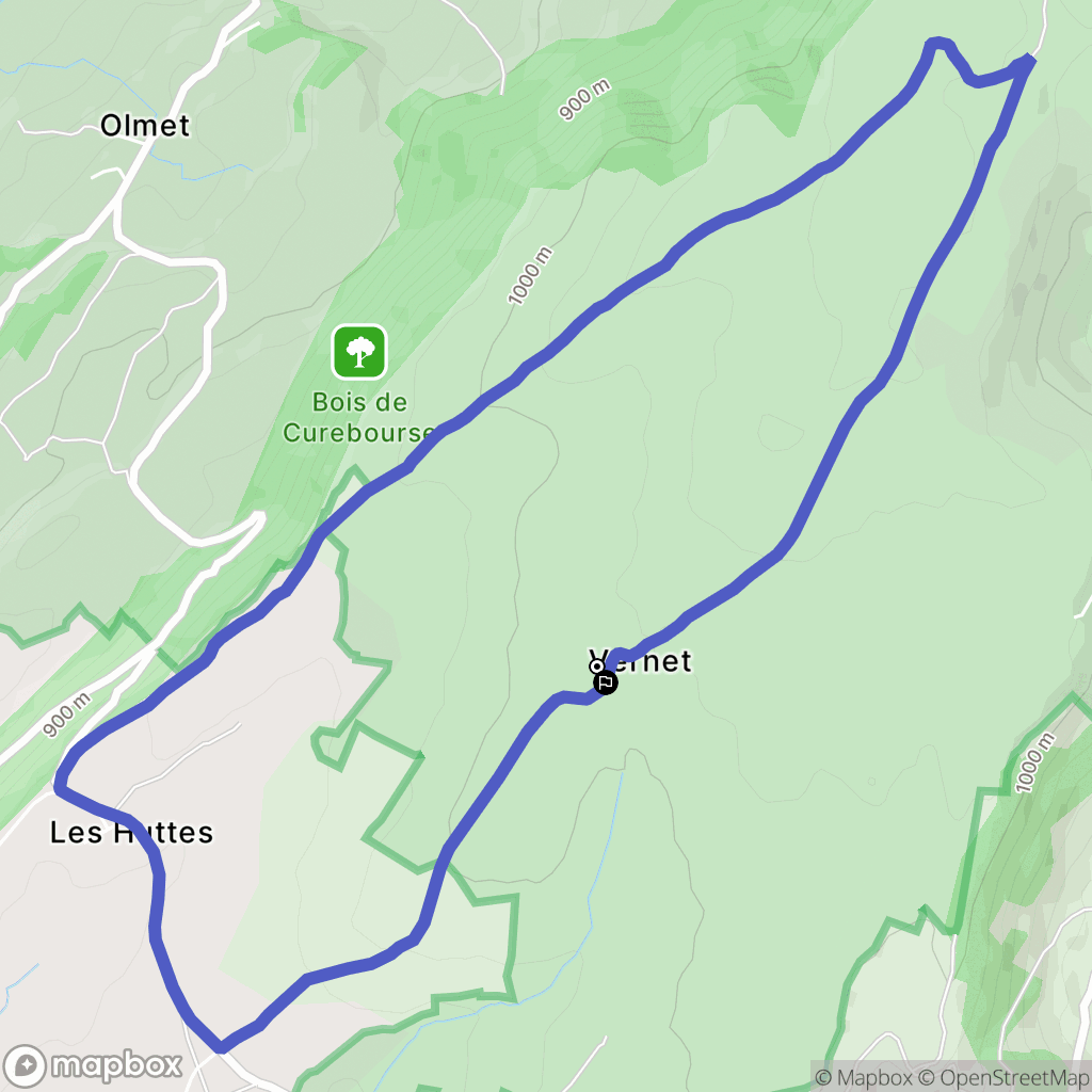 Vic-sur-Cère : carte du parcours de randonnée - France