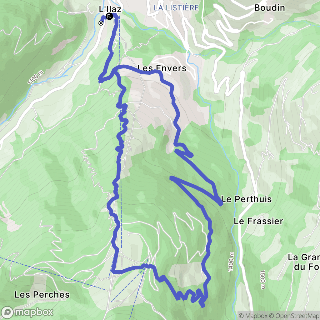 Beaufort : carte du parcours de randonnée - France