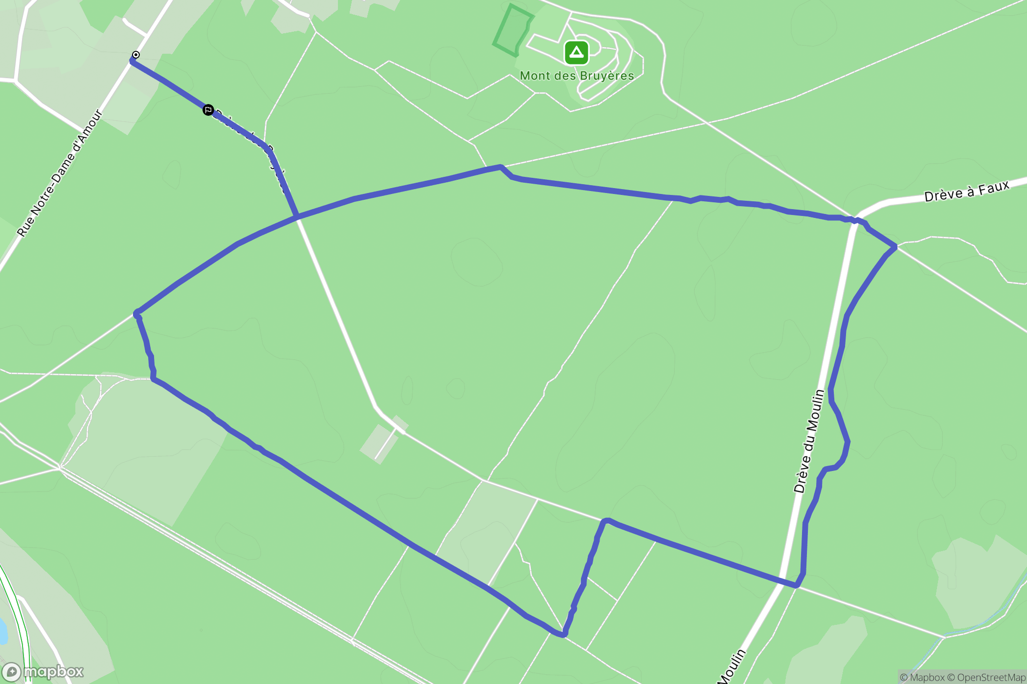 Saint-Amand-les-Eaux : carte du parcours de randonnée - France