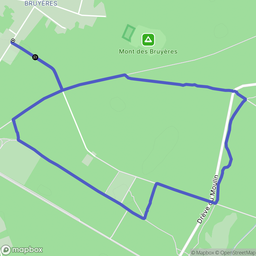 Saint-Amand-les-Eaux : carte du parcours de randonnée - France