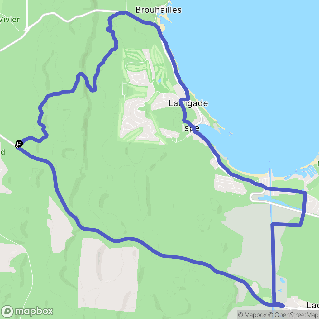 Biscarrosse : carte du parcours de randonnée - France