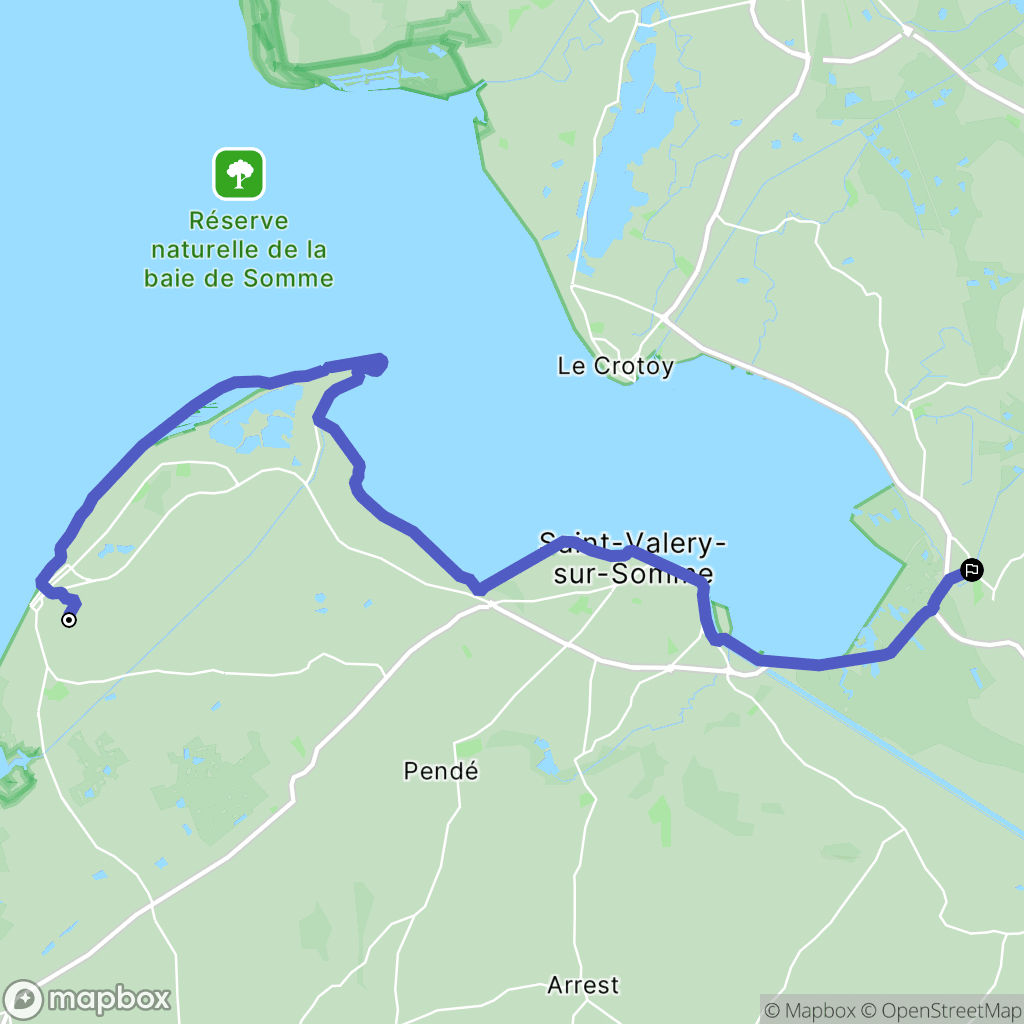 Cayeux-sur-Mer : carte du parcours de randonnée - France
