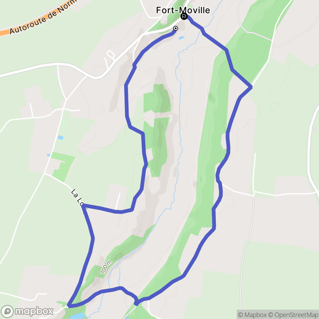 Fort-Moville : carte du parcours de randonnée - France