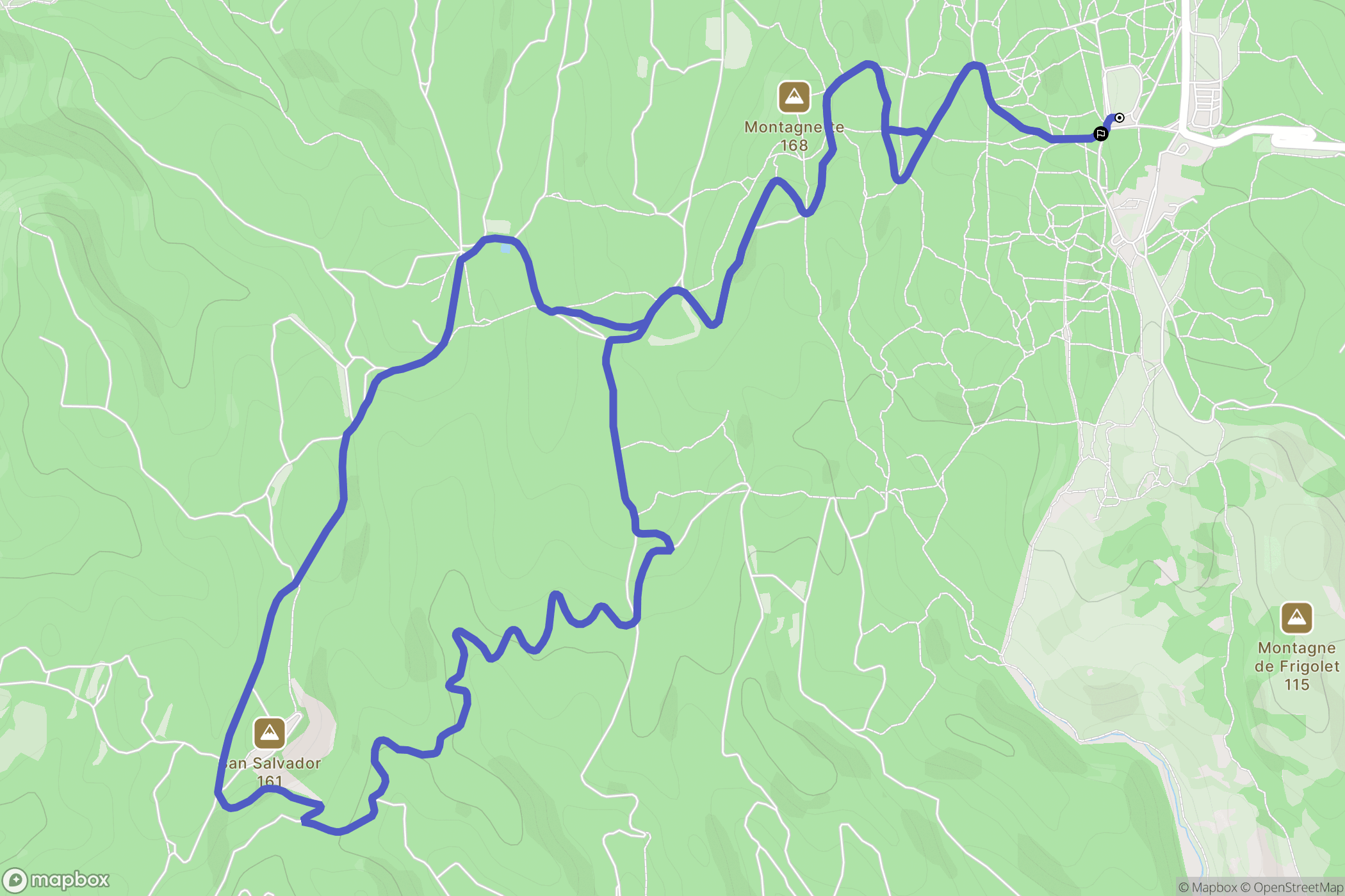 Tarascon : carte du parcours de randonnée - France