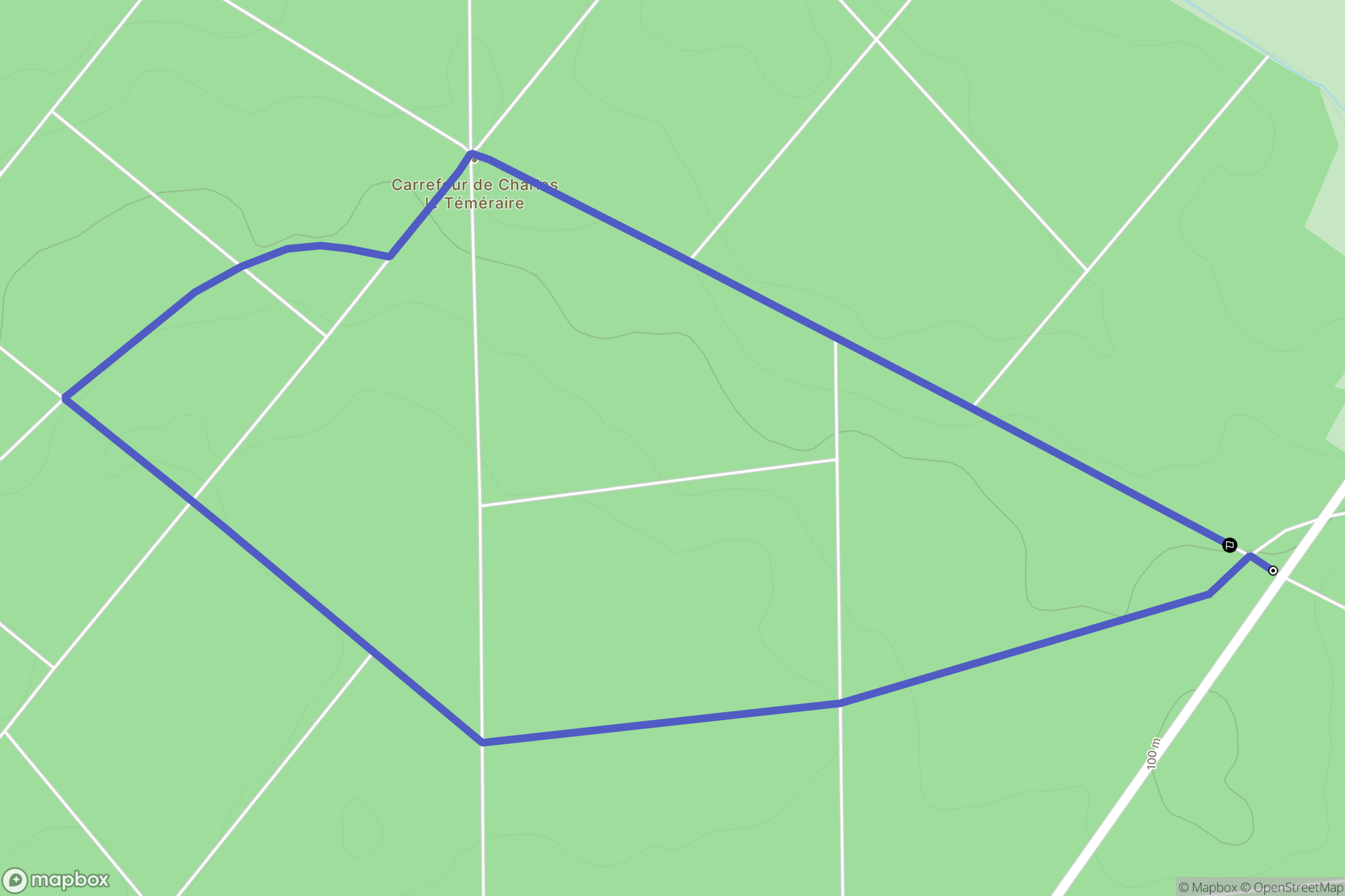 Saint-Benoît-la-Forêt : carte du parcours de randonnée - France