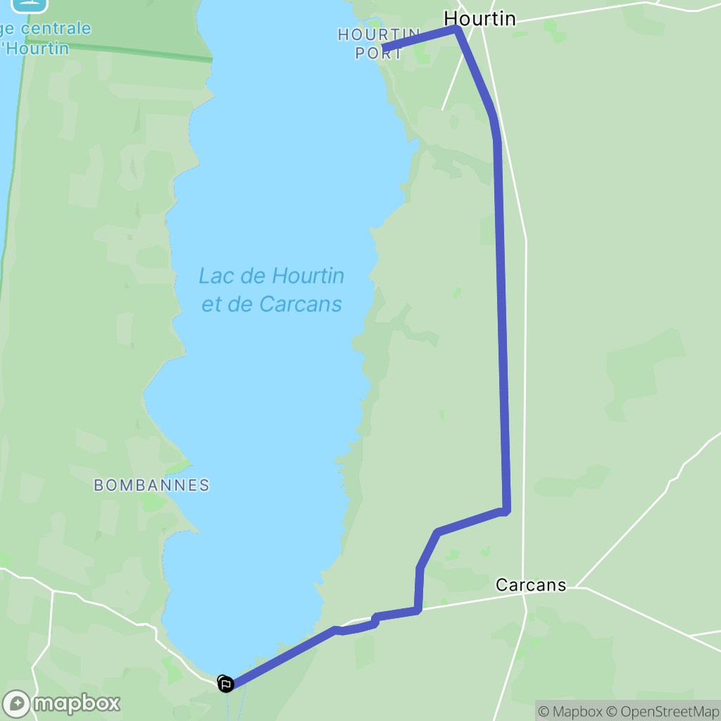 Carcans : carte du parcours de randonnée - France