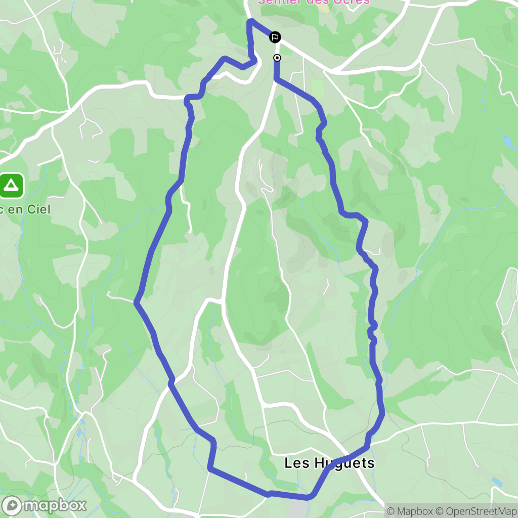 Roussillon : carte du parcours de randonnée - France