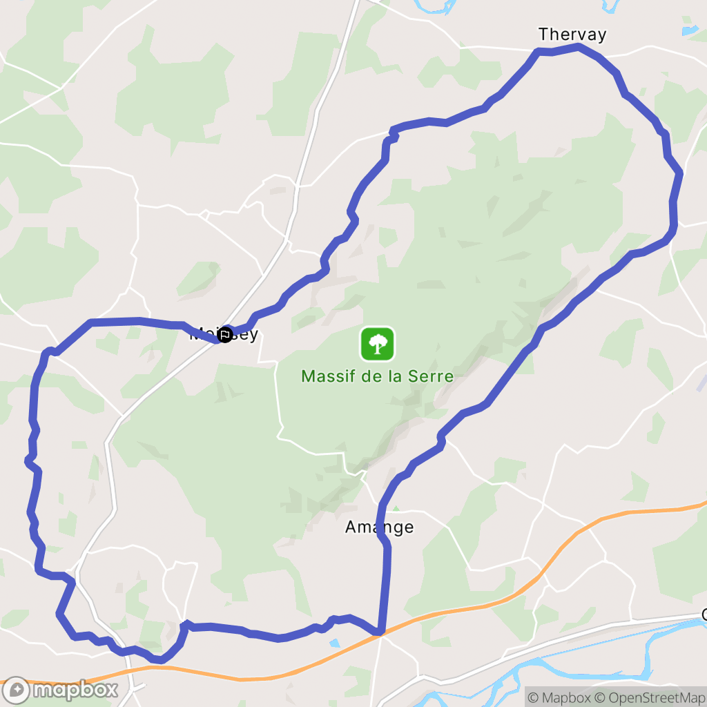 Moissey : carte du parcours de randonnée - France