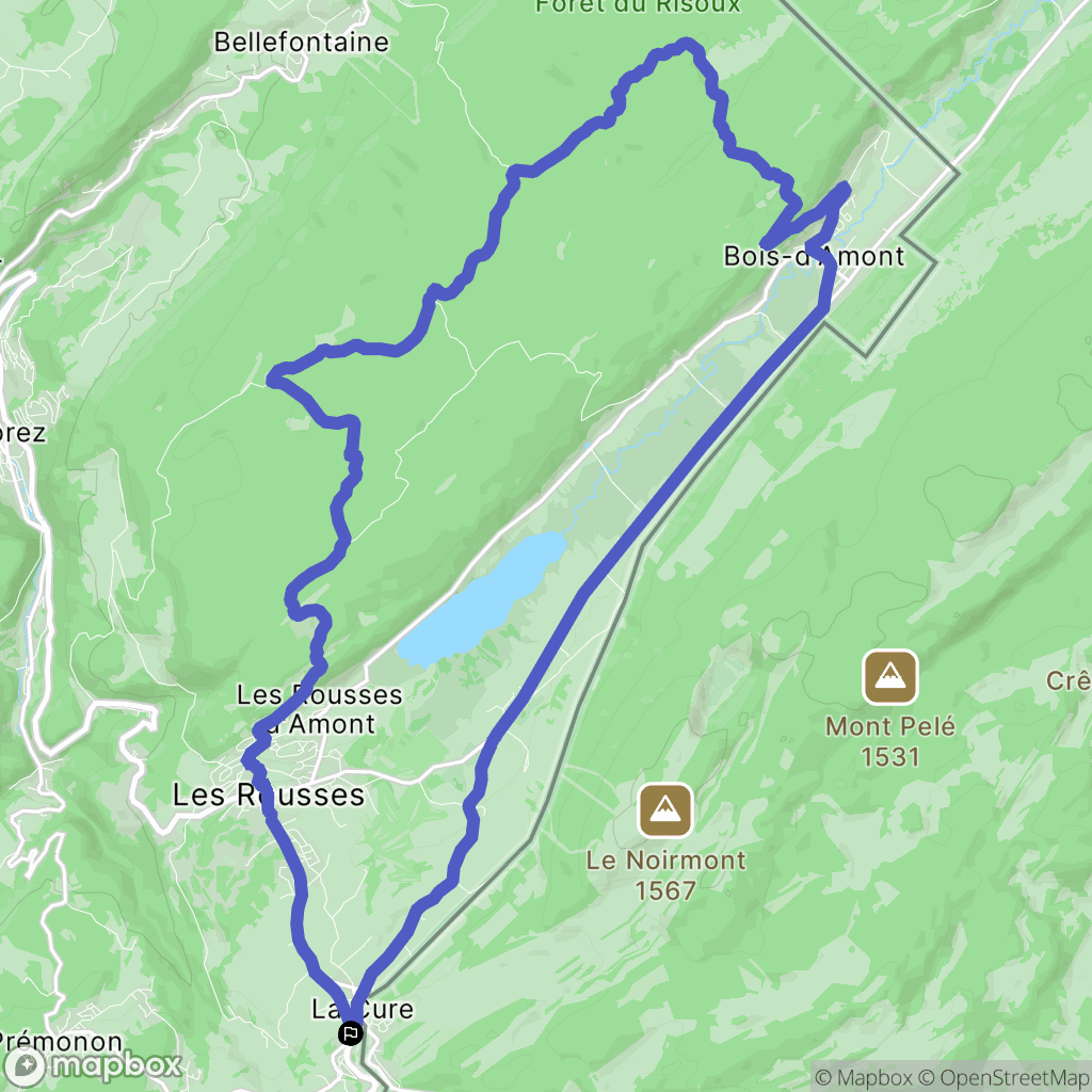 Les Rousses : carte du parcours de randonnée - France