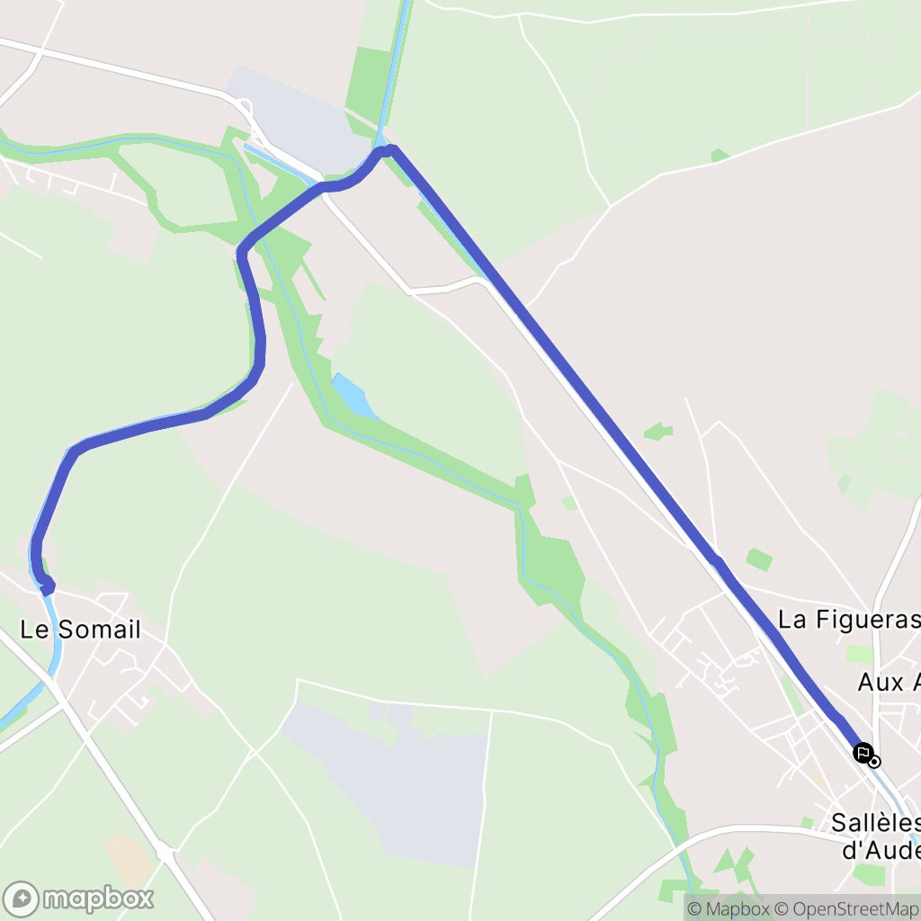 Sallèles-d'Aude : carte du parcours de randonnée - France